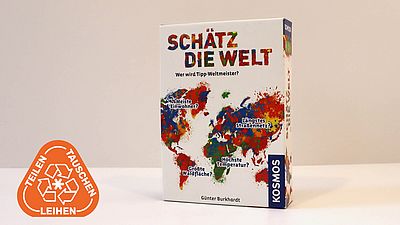 Ein Brettspiel mit dem Namen: Schätz die Welt.
