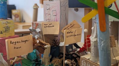 Stadtmodell aus Naturmaterialien