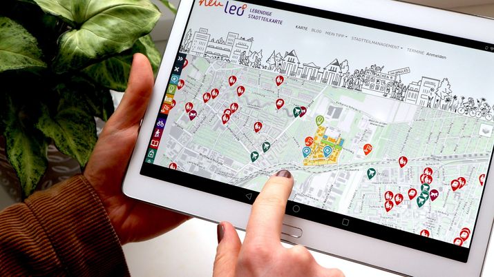 Die Lebendige Stadtteilkarte begleitet die neuen BewohnerInnen durch Neu Leopoldau.