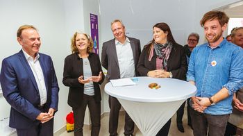 Eröffnung des GB*Stadtteilmanagements mit Frauen- und Wohnbaustadträtin Katrhin Gaal und BV Gerald Bischof.