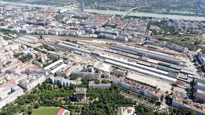 Luftaufnahme des Nordwestbahnhofs