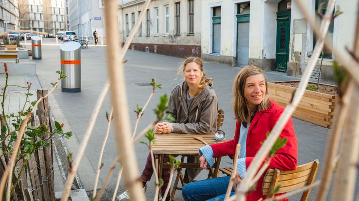 Grätzelheldinnen Stefanie Lichtwitz und Sylvia Kostenzer