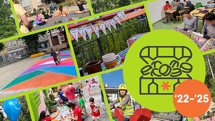 Bildercollage mit Sujet ,Schatzkiste' für Nachbarschatz-Projekt