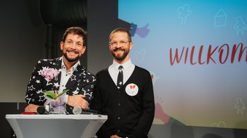 Bezirksvorsteher Markus Rumelhart und GB*-Projektleiter Markus Steinbichler