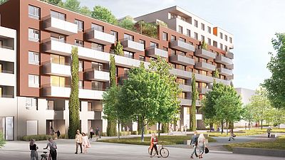 Darstellung eines Wohnbauprojekts