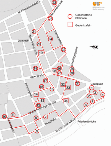 Steine der Erinnerung Plan Steine der Erinnerung
