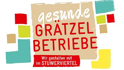 Das Logo von Gesunde Grätzel-Betriebe im Stuwerviertel.