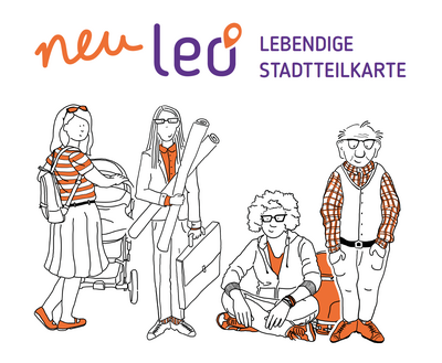 4 Figuren führen durch Neu Leopoldau ©GBstern