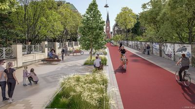Argentinierstraße Visualisierung Fahrradstraße Anton Benja Park