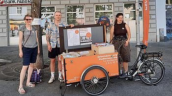 GB*Infostand auf dem Siebenbrunnenplatz
